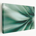 Close-up of green leaves on a large stretched canvas, ideal for kitchen wall art.
