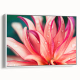 Vintage poster art of colorful leaves on a large framed canvas, ideal for living room decor.