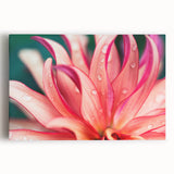 Close-up of leaves in black and white on a large stretched canvas, ideal for kitchen wall art.