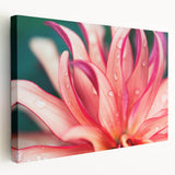 Close-up of green leaves on a large stretched canvas, ideal for kitchen wall art.