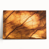 Close-up black and white photo of leaves on stretched canvas, suitable for kitchen wall art.