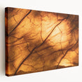 Close-up image of green leaves on a stretched canvas, ideal for kitchen wall art.