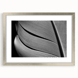 Textured art print featuring close-up leaves in muted green on a silver-framed canvas, suitable for bedroom decor.