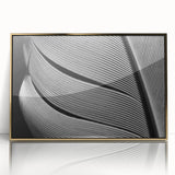 Close-up of green leaves with gold accents on framed acrylic, ideal for modern nursery wall art.