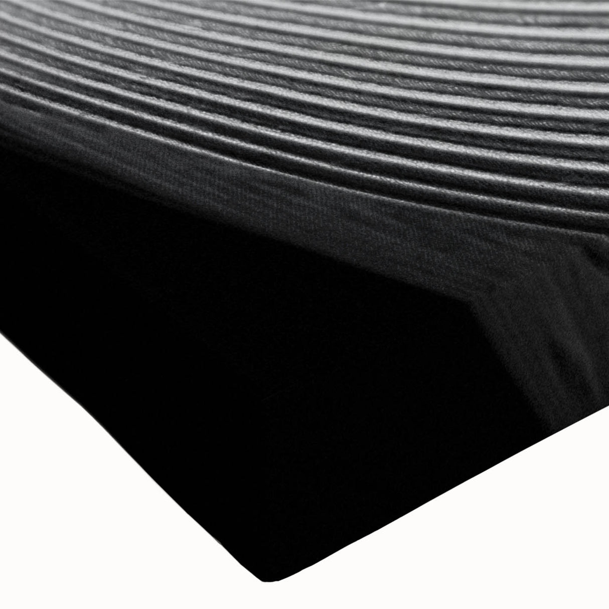 Large art of a close-up leaf pattern in black and white on stretched canvas, suitable for bedroom wall decor.