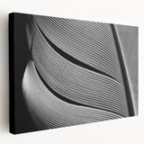 Close-up of green leaves on a large stretched canvas, ideal for kitchen wall art.