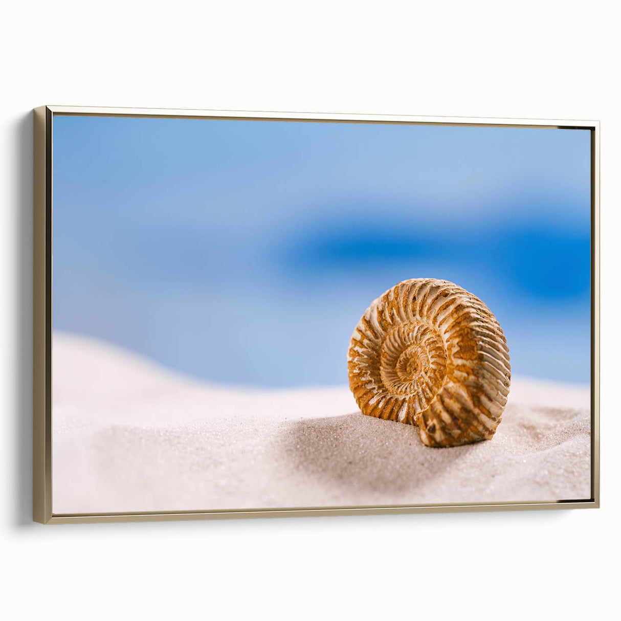 Framed canvas featuring a close-up landscape painting with muted earth tones, ideal for bedroom wall art.