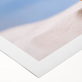 Art deco poster featuring a close-up of natural elements in muted green and brown tones on rolled canvas.