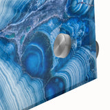 Acrylic print of a large abstract wall art in earthy tones, ideal for dining room art in a mid-century modernist style.