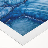 Art deco poster featuring geometric patterns in muted gold and teal, on rolled canvas, suitable for dining room walls.