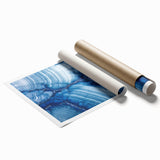 Extra large rolled print of close-up floral art in soft pastel shades, ideal for classy bathroom wall art.