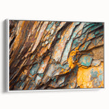 Extra large framed canvas featuring a vintage poster art of colorful natural elements, ideal for living room decor.