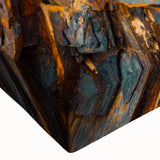 Black and white landscape art painting on stretched canvas, featuring a close-up of natural elements.