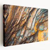 Close-up of natural elements in muted earth tones on a stretched canvas, ideal for kitchen wall art.