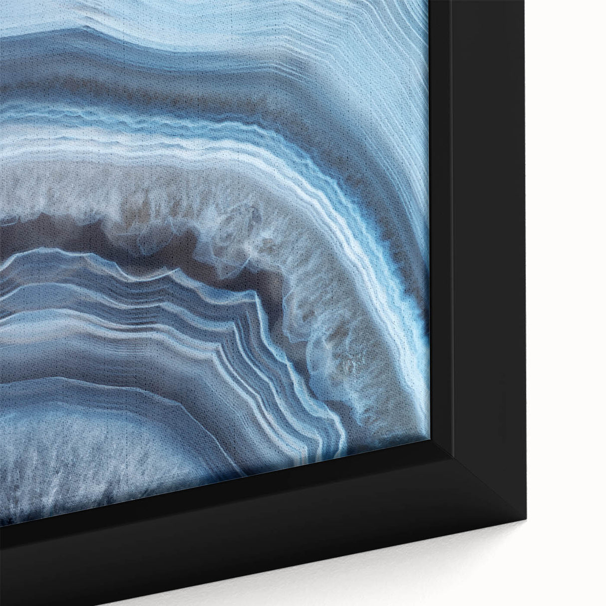 Extra large black wall art featuring a close-up of natural elements in vibrant colors on textured canvas.
