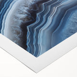 Art deco poster featuring a close-up of natural elements in muted earth tones on rolled canvas.