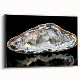 Black and white landscape art painting on framed canvas, featuring a detailed tree silhouette, ideal for bedroom wall decor.