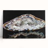 Black and white close-up photo of natural elements on stretched canvas, suitable as large kitchen wall art.