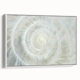 Framed canvas of vintage poster art featuring colorful natural elements on a black background.