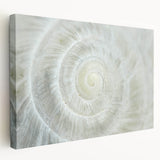 Close-up of natural elements in muted green and brown tones on a large stretched canvas, suitable for kitchen wall art.