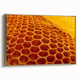 Framed canvas featuring a close-up landscape scene with vintage-style elements in black and gold tones.