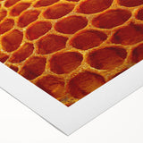 Art deco poster featuring geometric patterns and metallic colors on a rolled canvas, suitable for dining room decor.