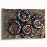 Framed canvas depicting a serene landscape with muted earth tones, ideal for bedroom wall art.