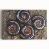 Black and white close-up photo of natural elements on stretched canvas, suitable for kitchen wall art.