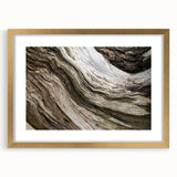 Extra large abstract art print featuring textured swirls in earthy tones, framed in gold, ideal for living room decor.