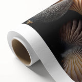 Art deco style poster of natural elements in soft green and beige, ideal for nursery wall decor.