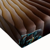 Black and white landscape art painting on stretched canvas, featuring a detailed tree bark texture.