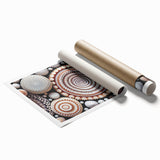 Extra large rolled print featuring close-up floral art in soft pastel shades, suitable for classy bathroom wall art.