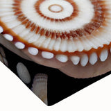 Black and white landscape art painting on stretched canvas, featuring a detailed tree bark close-up.