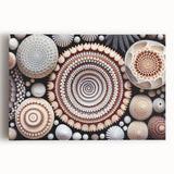 Black and white close-up of natural elements on large stretched canvas, ideal for kitchen wall art.
