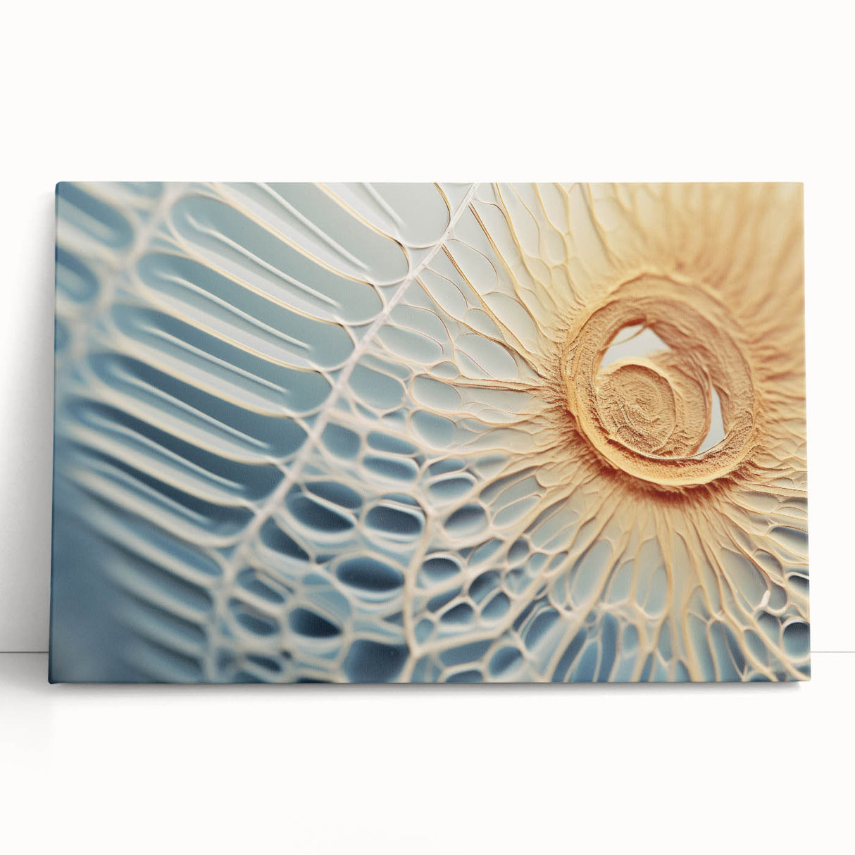 Black and white close-up photo of natural elements on a large stretched canvas, ideal for kitchen wall art or bedroom decor.