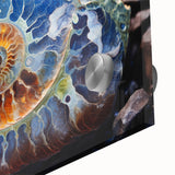 Large abstract wall art on acrylic glass featuring natural elements in mid-century modernist style.