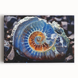 Black and white close-up photo of a leaf on a stretched canvas, ideal for kitchen wall art.