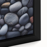 Extra large black wall art on canvas featuring a close-up of natural elements with vibrant, textured colors.