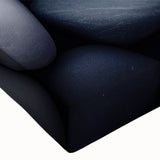 Close-up black and white landscape art on stretched canvas, featuring detailed natural elements.