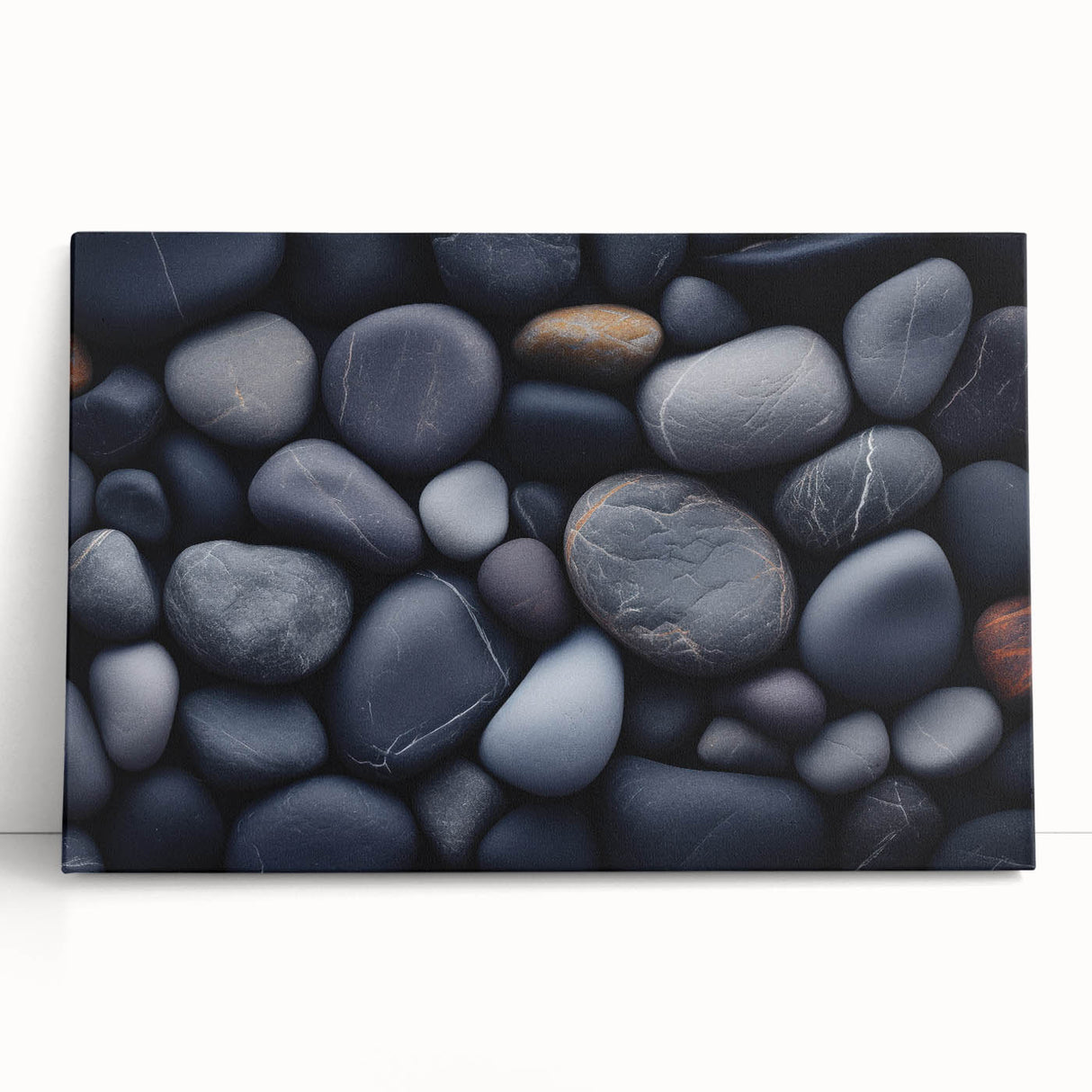 Black and white close-up photo of natural elements on stretched canvas, ideal for kitchen wall art or bedroom ambiance.
