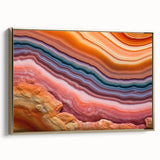 Framed canvas depicting a serene landscape in muted earth tones, ideal for bedroom wall art.