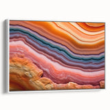 Vintage poster art depicting a close-up of natural elements in vibrant colors on a large framed canvas.