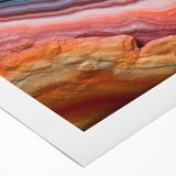 Art deco poster featuring geometric shapes in muted gold and black, printed on rolled canvas, suitable for dining room decor.