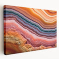 Close-up image of natural elements on stretched canvas, featuring earth tones, ideal for kitchen wall art.