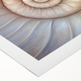 Art deco poster featuring a close-up of natural elements in muted earth tones on rolled canvas.