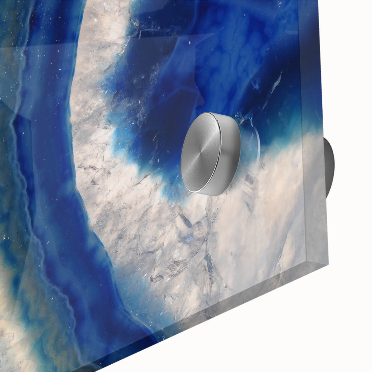 Large abstract wall art on acrylic glass featuring natural elements in muted earth tones, ideal for dining room ambiance.