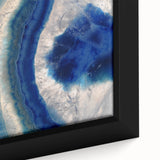 Extra large framed canvas featuring a close-up of natural elements in black with colorful, textured details.