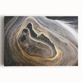 Black and white close-up photo of natural elements on stretched canvas, ideal for kitchen wall art.