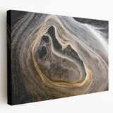 Close-up of natural elements with vibrant green and earth tones on a stretched canvas, suitable for kitchen wall art.