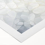 Art deco poster featuring a close-up of natural elements in green and brown, printed on rolled canvas.